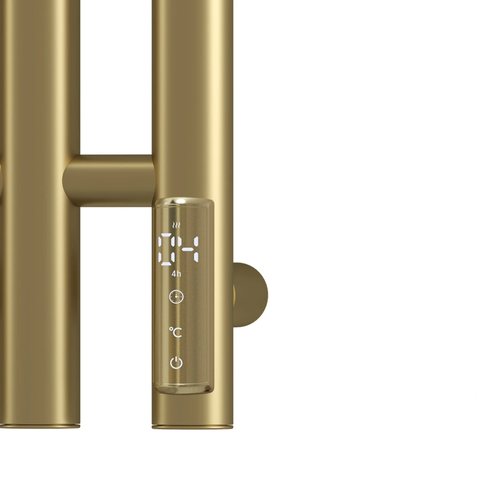 Полотенцесушитель электрический APEXTERMO Луна LN10113GL 1100x180 с крючками, золотой матовый от магазина Vanna-Vanna.ru!