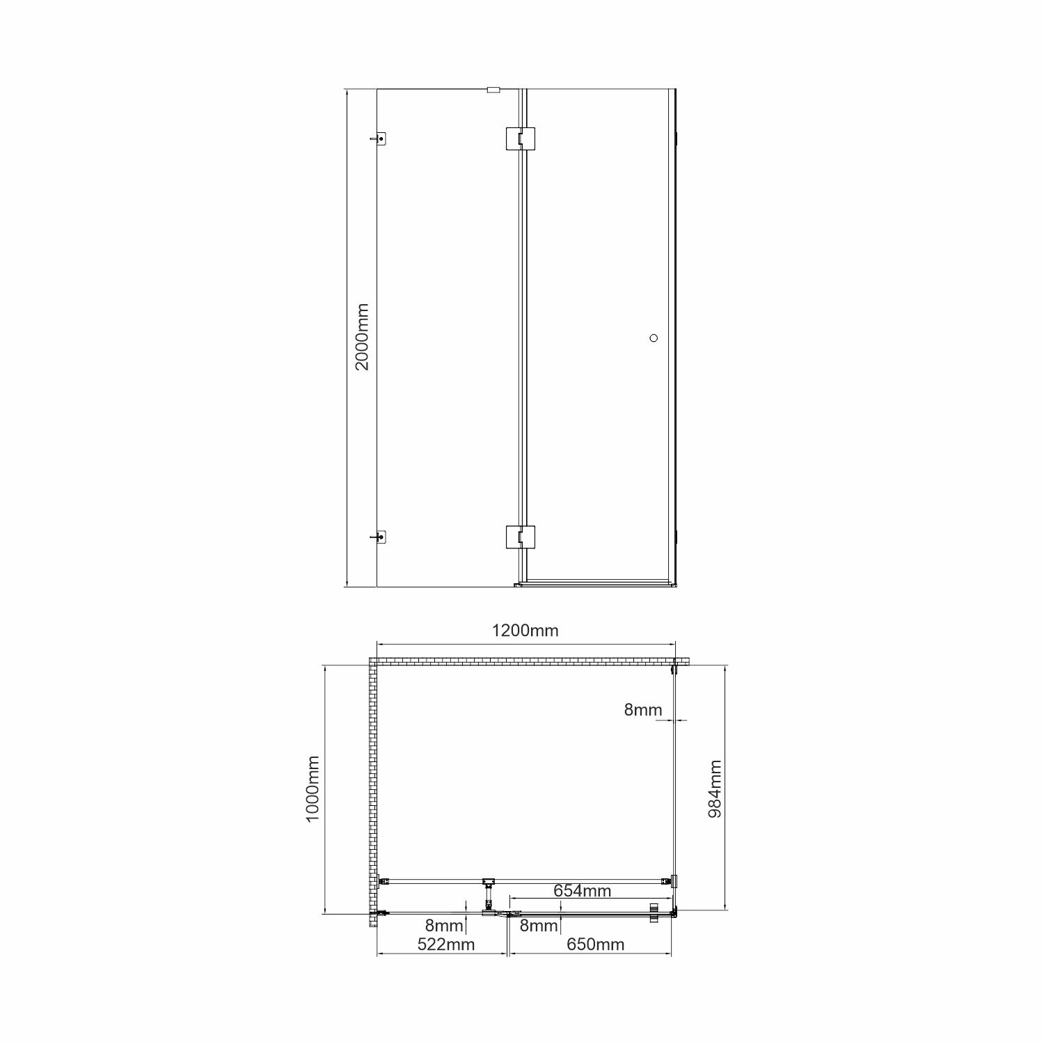 Душевая дверь WasserKRAFT Paar 88H05 прозрачное стекло от магазина Vanna-Vanna.ru!