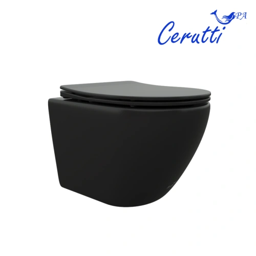 Унитаз Ceruttispa Ticino Aria MB CT8917 подвесной, черный матовый от магазина Vanna-Vanna.ru!