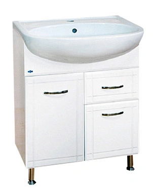 Тумба с раковиной Misty Уют 60 с 1 ящиком, белый