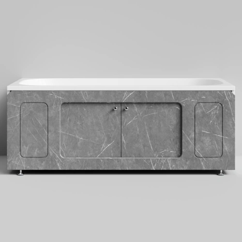 Экран под ванну Vod-ok Лидер 150 раздвижной Мрамор Серый софт тач от магазина Vanna-Vanna.ru!