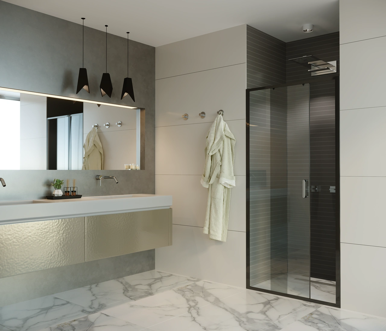 Душевая дверь Alex Baitler AB61B120 120 см  раздвижная, прозрачное стекло, черный