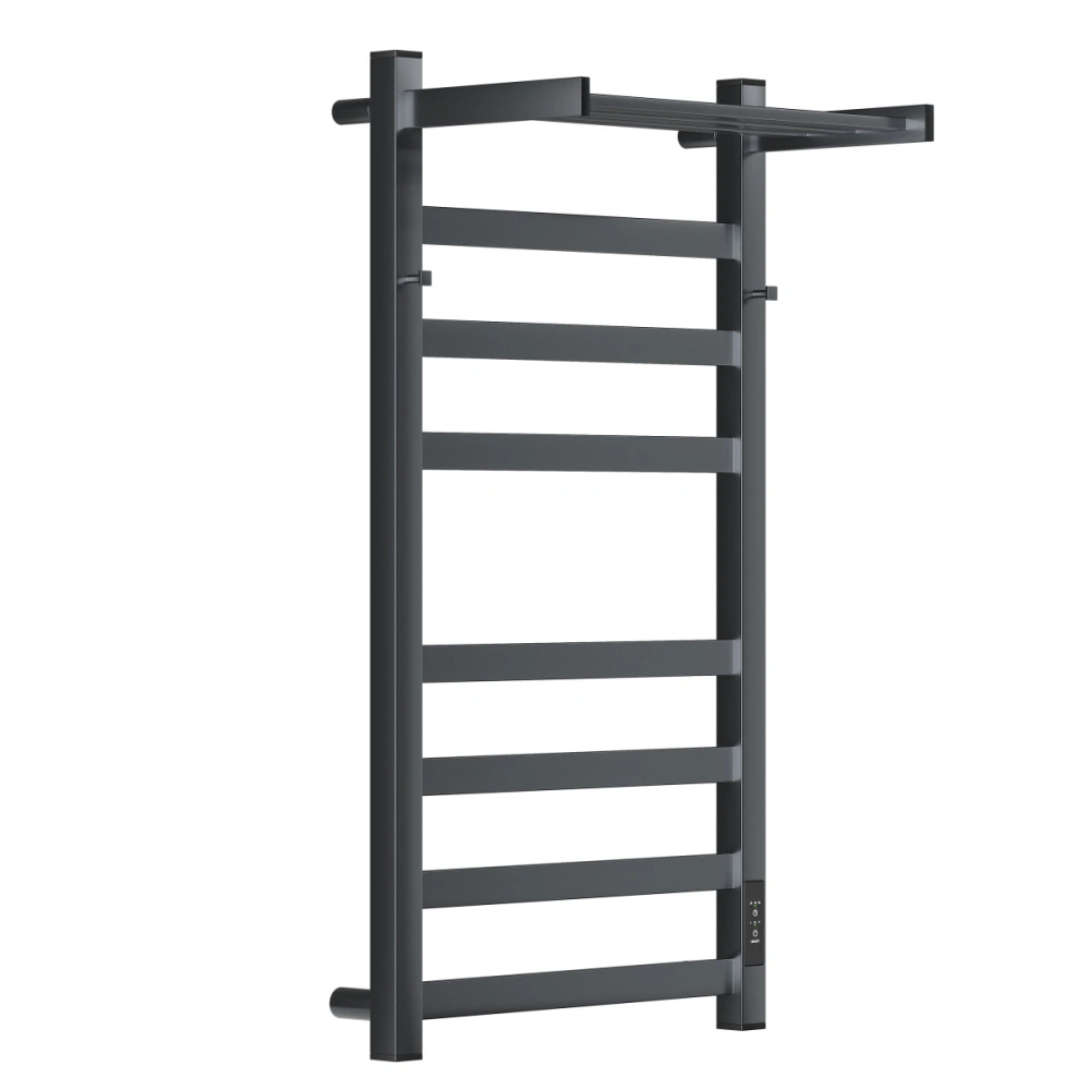 Полотенцесушитель электрический APEXTERMO Terra TR11184GF 800x400 с крючками и полкой, графит металлик от магазина Vanna-Vanna.ru!