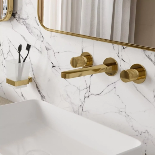 Смеситель для раковины WasserKraft Ems 7635 глянцевое золото от магазина Vanna-Vanna.ru!