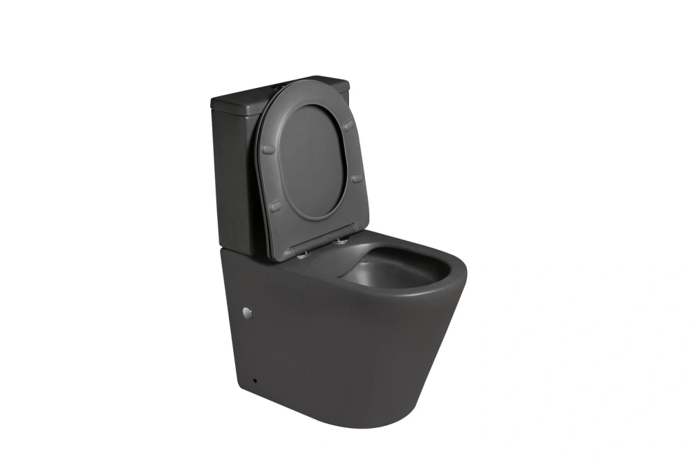 Унитаз SantiLine SL-5014MG напольный, безободковый, черный матовый от магазина Vanna-Vanna.ru!