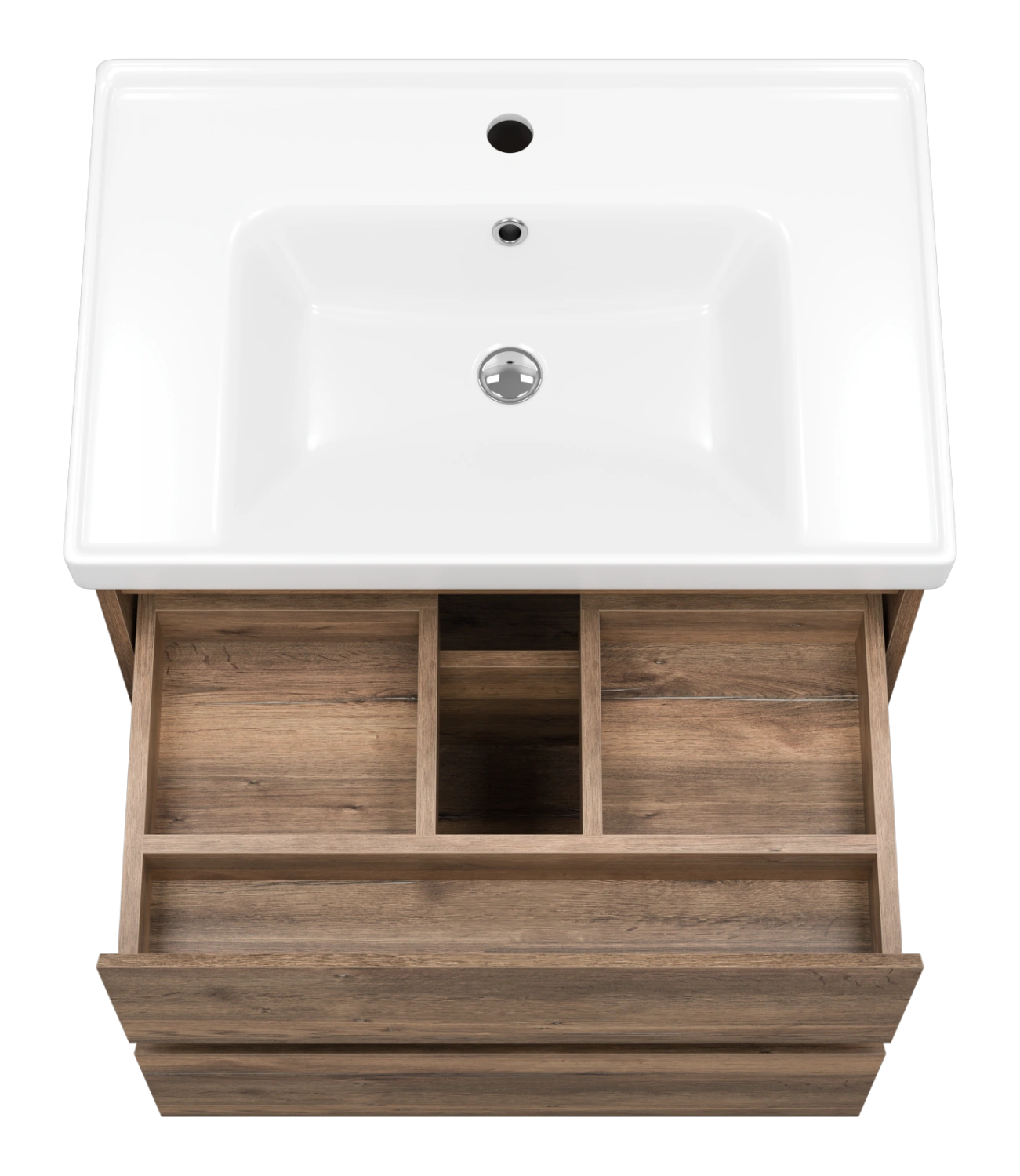 Тумба с раковиной Brevita Dallas 70 подвесная, дуб галифакс от магазина Vanna-Vanna.ru!