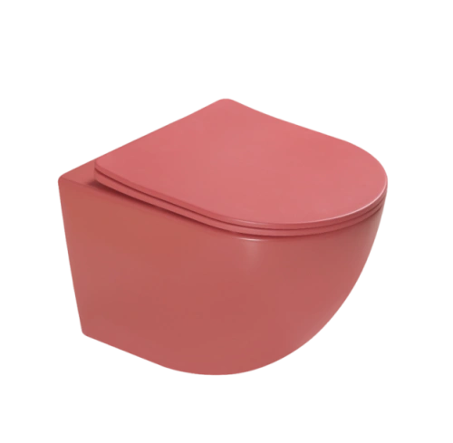 Унитаз SantiLine SL-5005T-MR подвесной, с микролифтом, красный матовый от магазина Vanna-Vanna.ru!