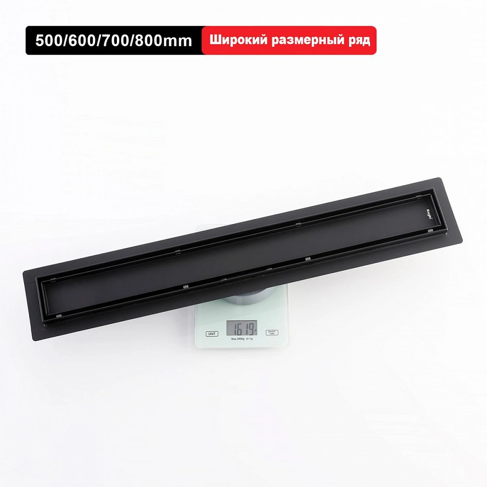 Душевой лоток (двухсторонняя решетка) Raglo R652.50.06, черный от магазина Vanna-Vanna.ru!