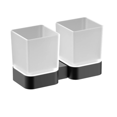 Стакан для щеток двойной Timo Selene 14034/03 черный матовый от магазина Vanna-Vanna.ru!