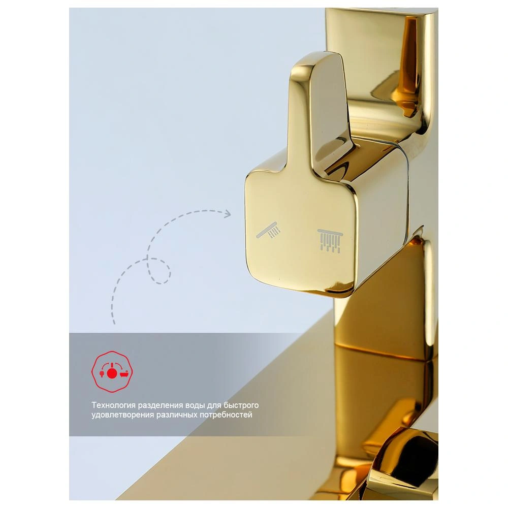 Душевая система Raglo R02.24.23, золото от магазина Vanna-Vanna.ru!