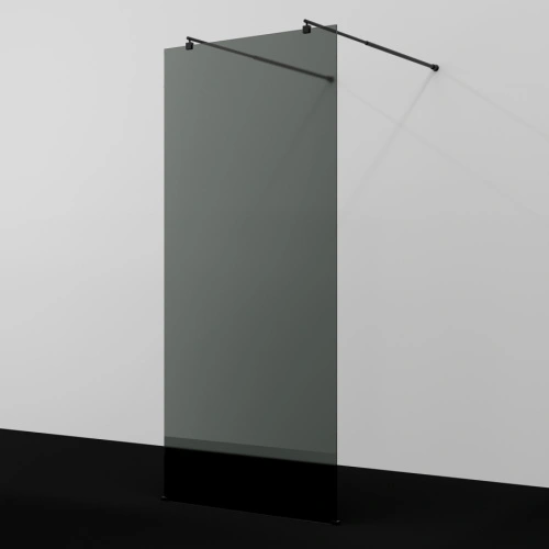 Душевая перегородка WasserKRAFT Vechte 60W44MB-TG черный матовый от магазина Vanna-Vanna.ru!