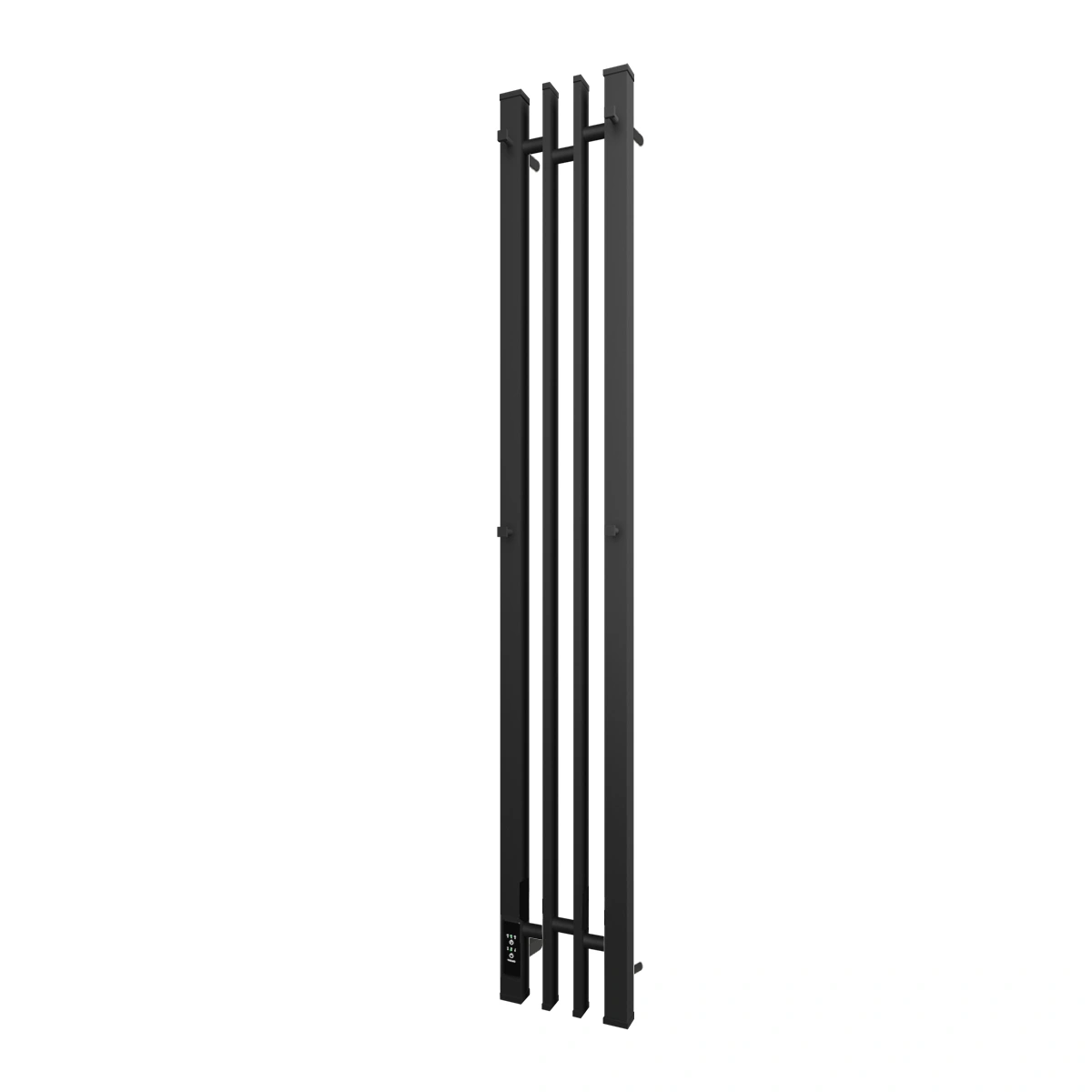 Полотенцесушитель электрический APEXTERMO Delta DL10122BM 1200x140 с крючками, черный матовый от магазина Vanna-Vanna.ru!