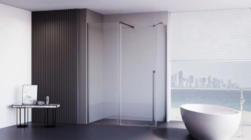 Душевой угол Veconi Premium Trento PTC-SP-50GR, 1200х900x2000, брашированный графит, стекло прозрачное