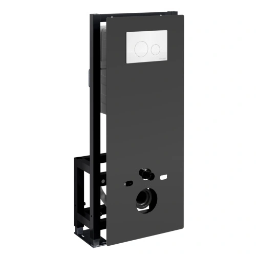 Инсталляция WasserKraft Glan 66TLT.010.ME.BL.WH02 для подвесного унитаза, с кнопкой от магазина Vanna-Vanna.ru!