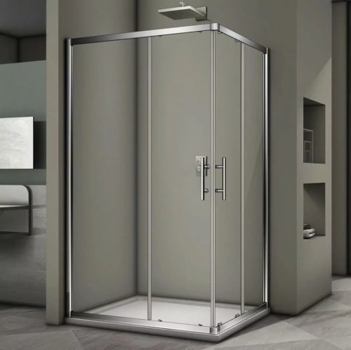 Душевой уголок Veconi RV30-10090PR-01-19C3 100х90 прямоугольный, без поддона, прозрачное стекло, хром от магазина Vanna-Vanna.ru!
