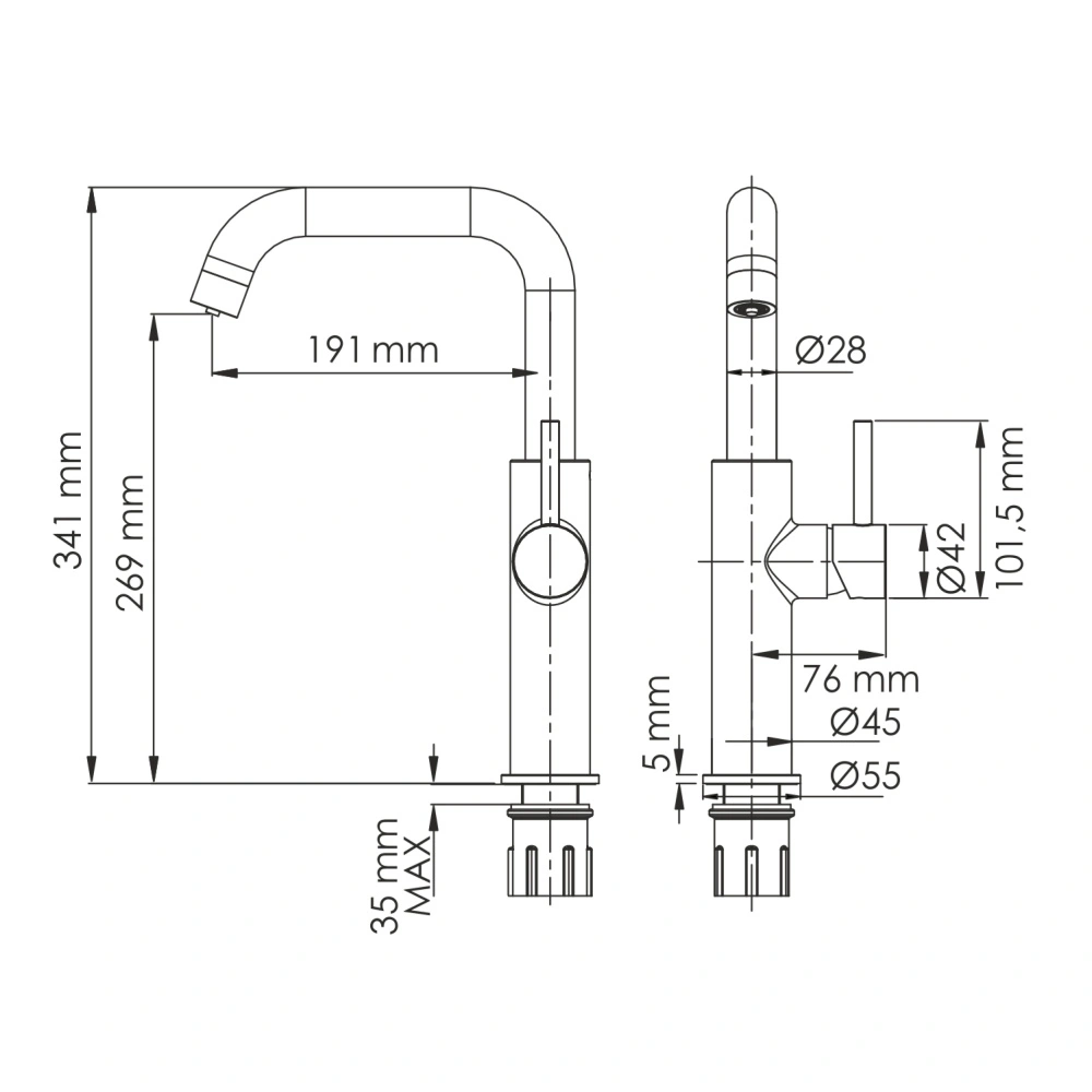 Смеситель для кухни под фильтр WasserKraft А8587 матовое золото от магазина Vanna-Vanna.ru!