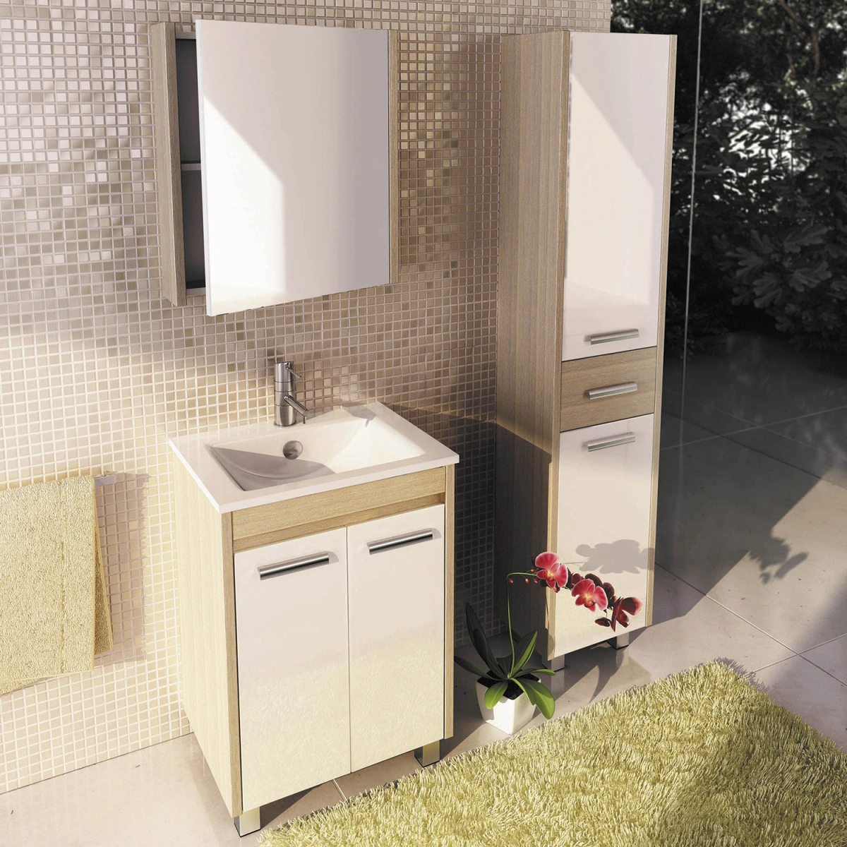 Тумба напольная Comforty Тулуза-60Д сосна лоредо с раковиной 60E от магазина Vanna-Vanna.ru!