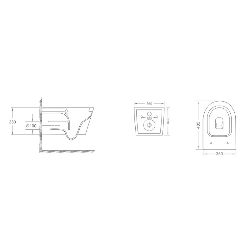 Унитаз Iberica Blanca Burgos Mini IB.BRM.234.2B2 подвесной, торнадо, микролифт, черный матовый от магазина Vanna-Vanna.ru!