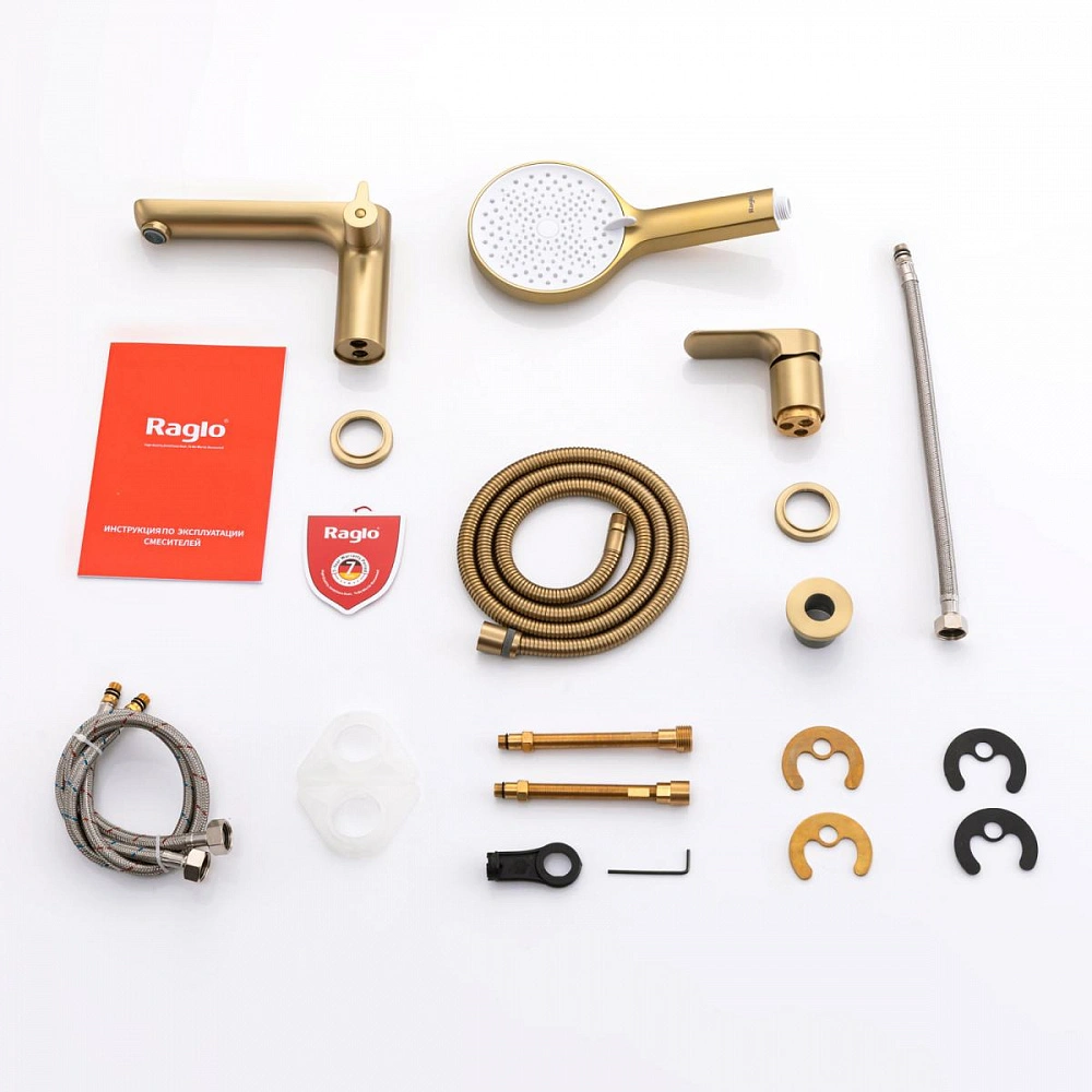 Смеситель на борт ванны Raglo R03.31.03, сатин золотой от магазина Vanna-Vanna.ru!