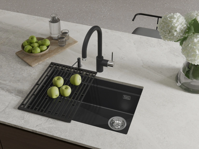 Кухонная мойка Rivelato LINO LN-654-R, антрацит от магазина Vanna-Vanna.ru!