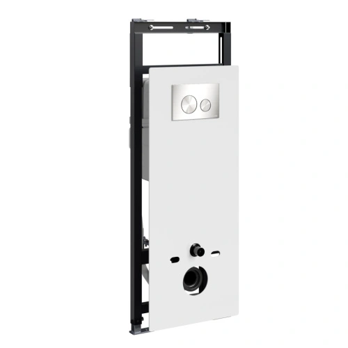 Инсталляция WasserKraft Salm 27TLT.010.ME.WH.BN02 для подвесного унитаза, с кнопкой от магазина Vanna-Vanna.ru!