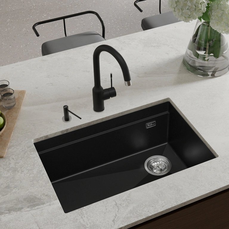 Кухонная мойка Rivelato LINO LN-654-R, черный от магазина Vanna-Vanna.ru!