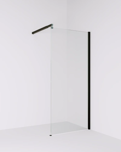 Душевая перегородка Alex Baitler AB2990B1 200х90 см прозрачное стекло, профиль черный от магазина Vanna-Vanna.ru!