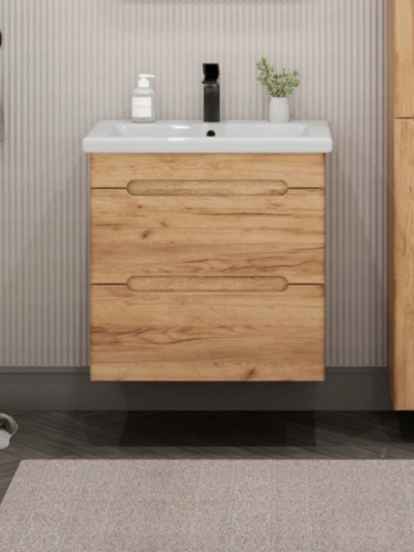 Тумба подвесная SanStar Diva 50 с раковиной Moduo 50, Gold Craft от магазина Vanna-Vanna.ru!