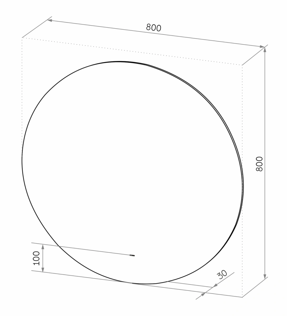 Зеркало Misty Аламак 800x800 от магазина Vanna-Vanna.ru!