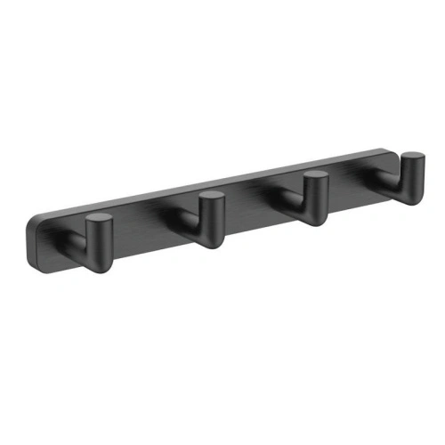 Планка с 4 крючками Raglo R320.054.09, графит от магазина Vanna-Vanna.ru!