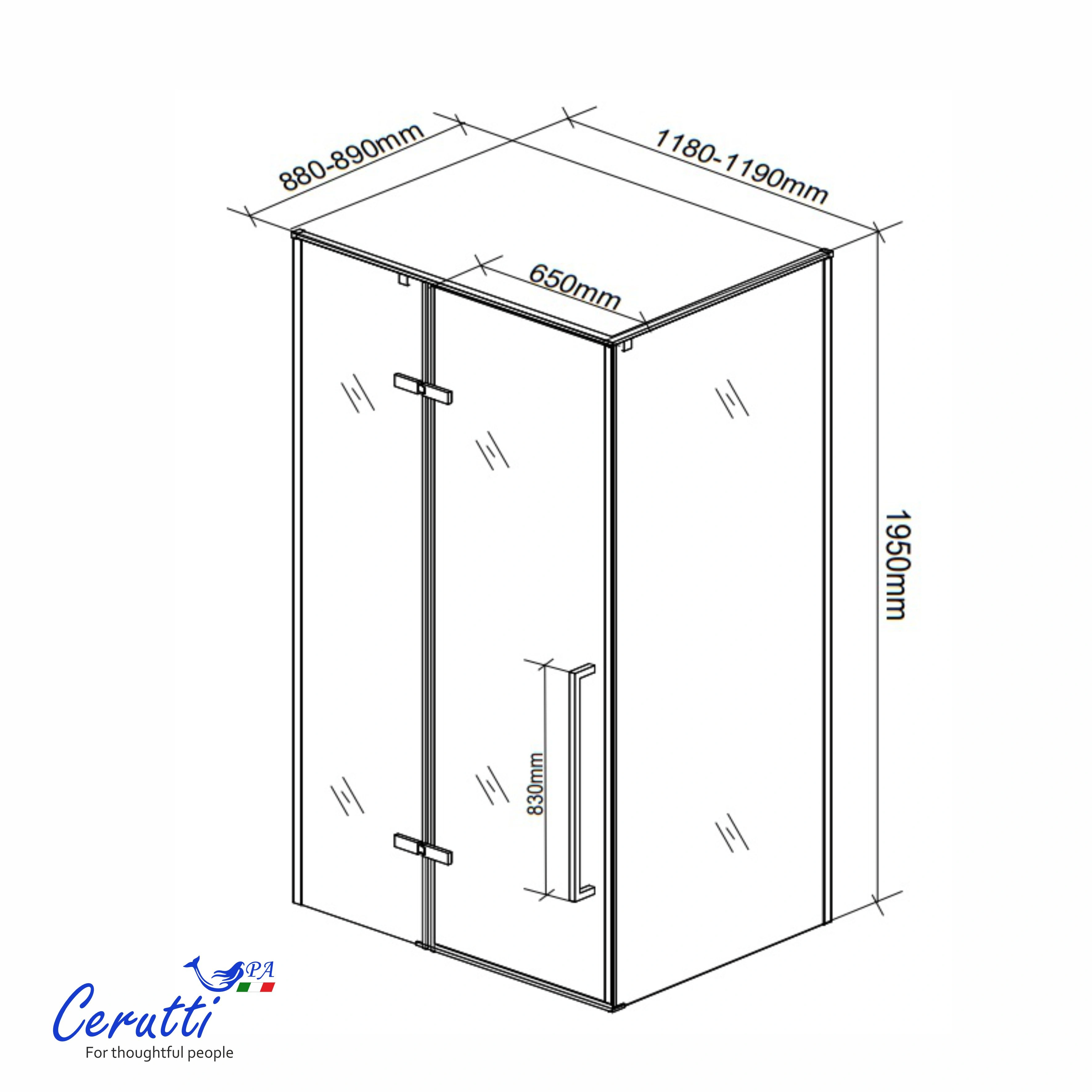 Душевое ограждение Ceruttispa C1AF L (120x90x195) от магазина Vanna-Vanna.ru!