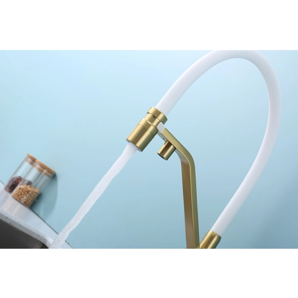 Смеситель для кухни с подключением фильтра Raglo R85.62.03, золотой сатин от магазина Vanna-Vanna.ru!