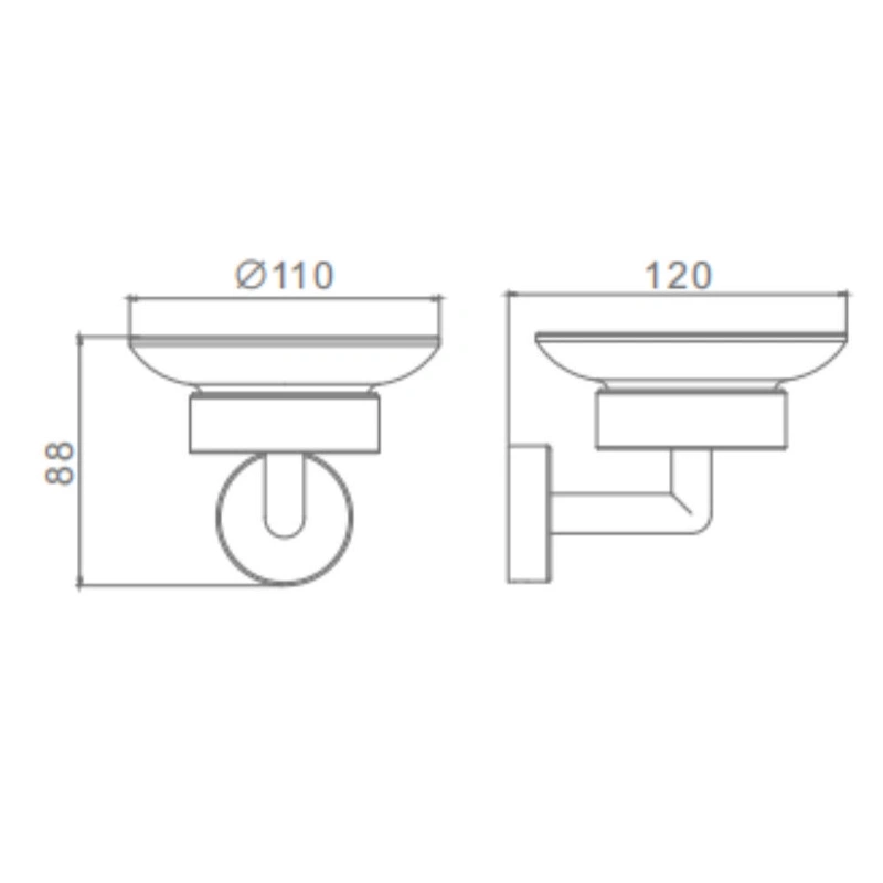 Мыльница Raglo R320.02.03, золотой сатин от магазина Vanna-Vanna.ru!