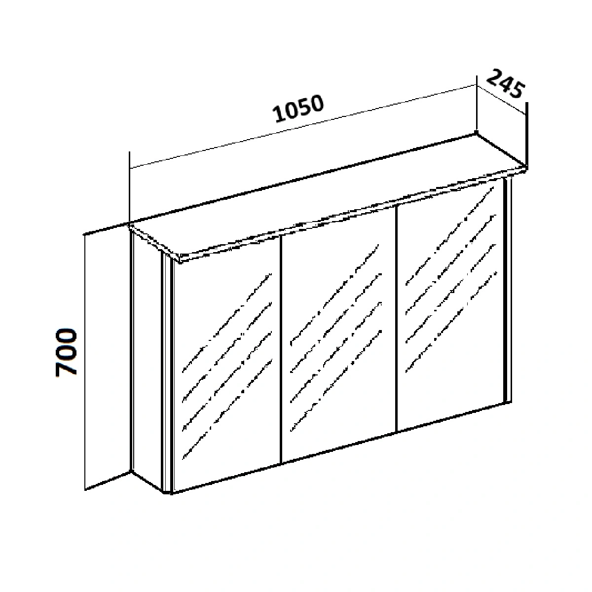 Зеркало-шкаф Runo Лира 105, белый от магазина Vanna-Vanna.ru!