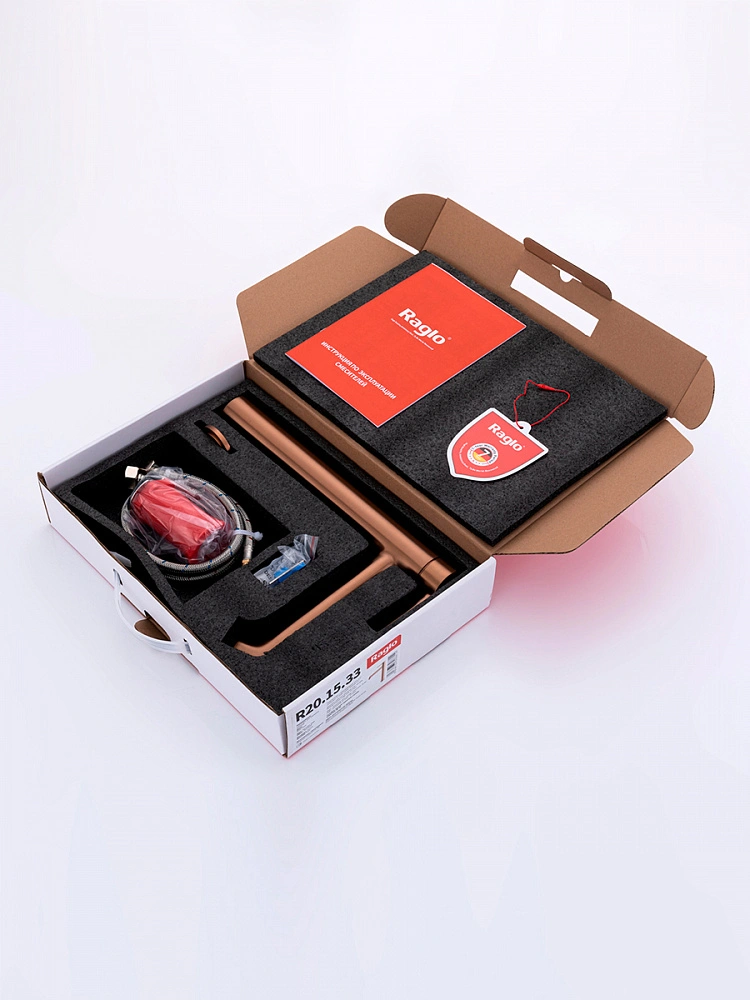 Смеситель для раковины высокий Raglo R20.15.33, медь от магазина Vanna-Vanna.ru!