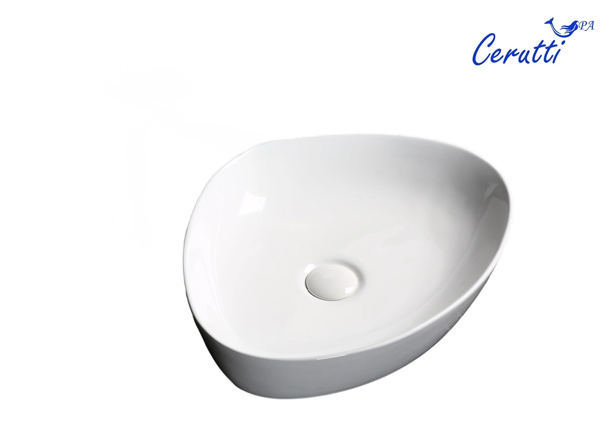 Раковина Ceruttispa CR0021C накладная, белая, треугольная 500х400х160 от магазина Vanna-Vanna.ru!