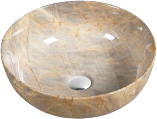 Раковина SantiLine SL-7026 накладная, коричневый мрамор от магазина Vanna-Vanna.ru!