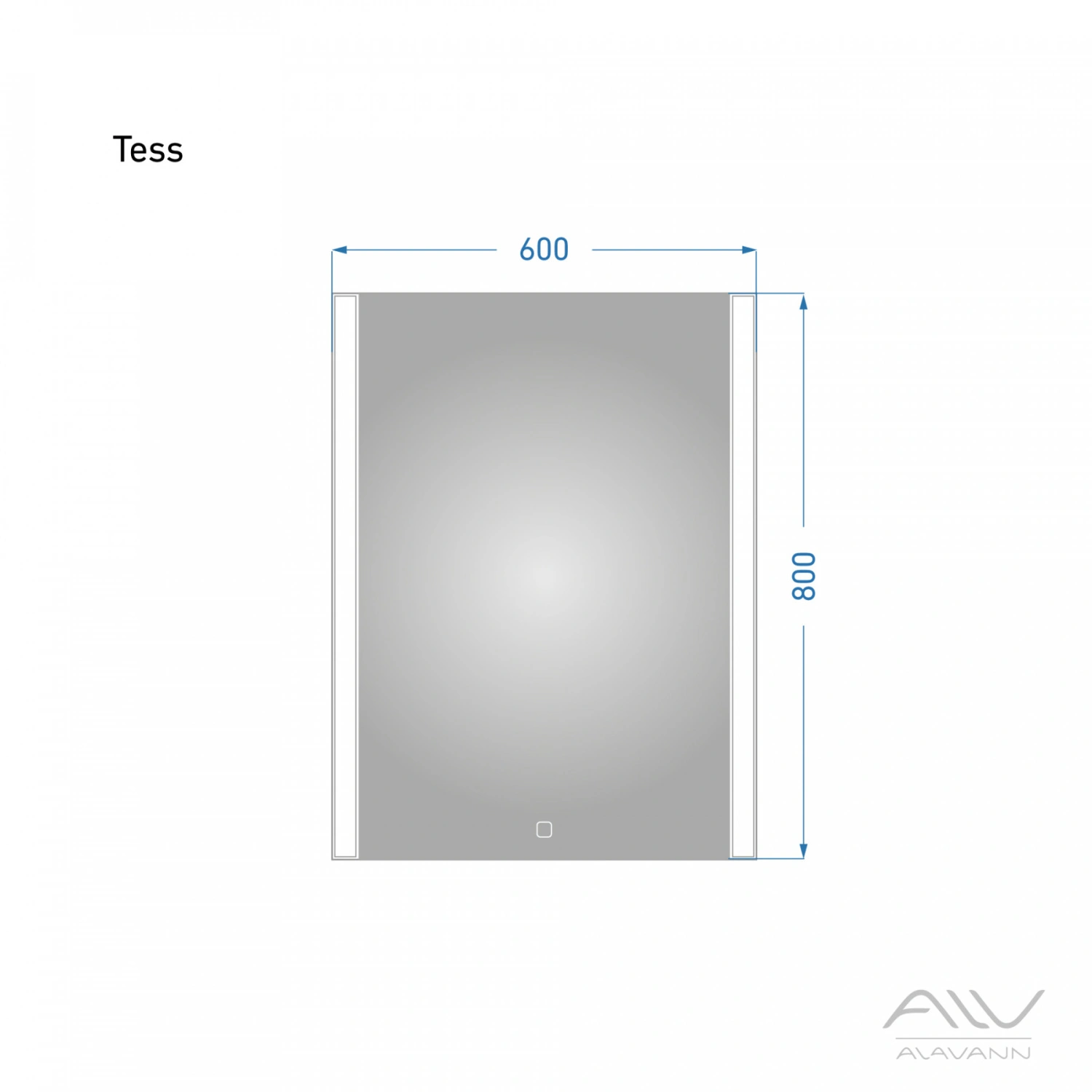 Зеркало Alavann Tess 60 Led подсветкой, сенсор