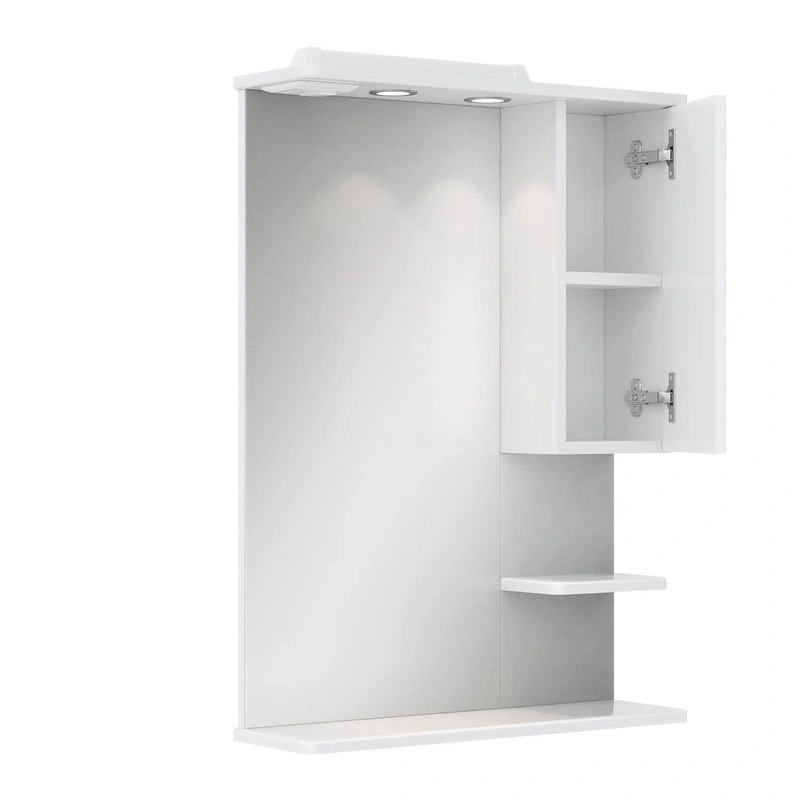 Зеркало со шкафчиком Onika Элита 60.01 R свет, белый от магазина Vanna-Vanna.ru!