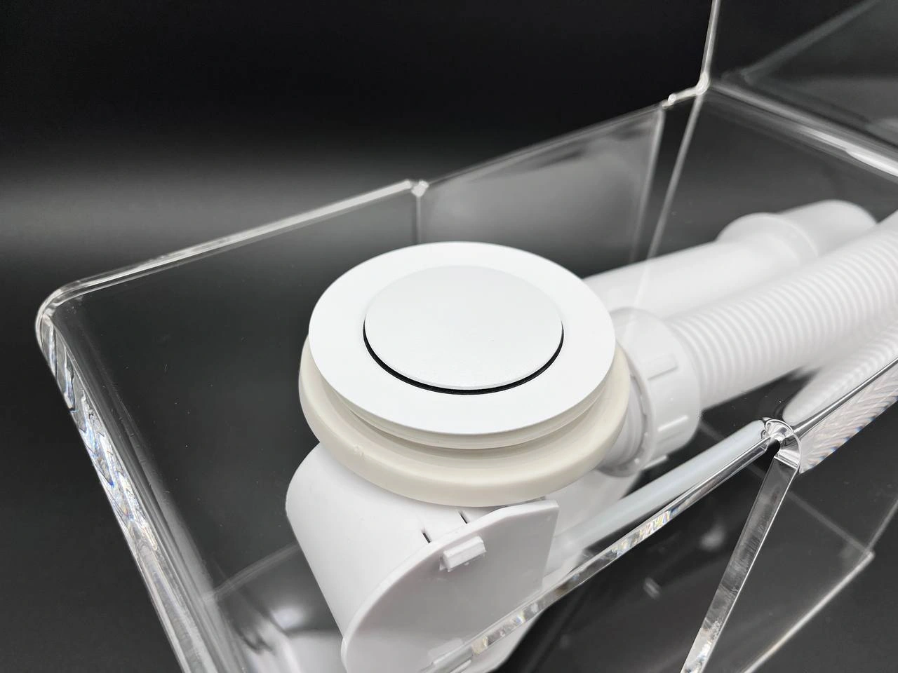 Слив перелив п/автомат Vega V55R 60см WHITE матовый эко от магазина Vanna-Vanna.ru!