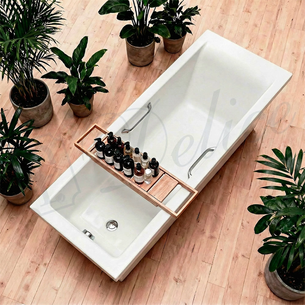 Ванна из литьевого мрамора Delice Diapason 160х70 матовая с ручками Хром DLR330004R-M от магазина Vanna-Vanna.ru!