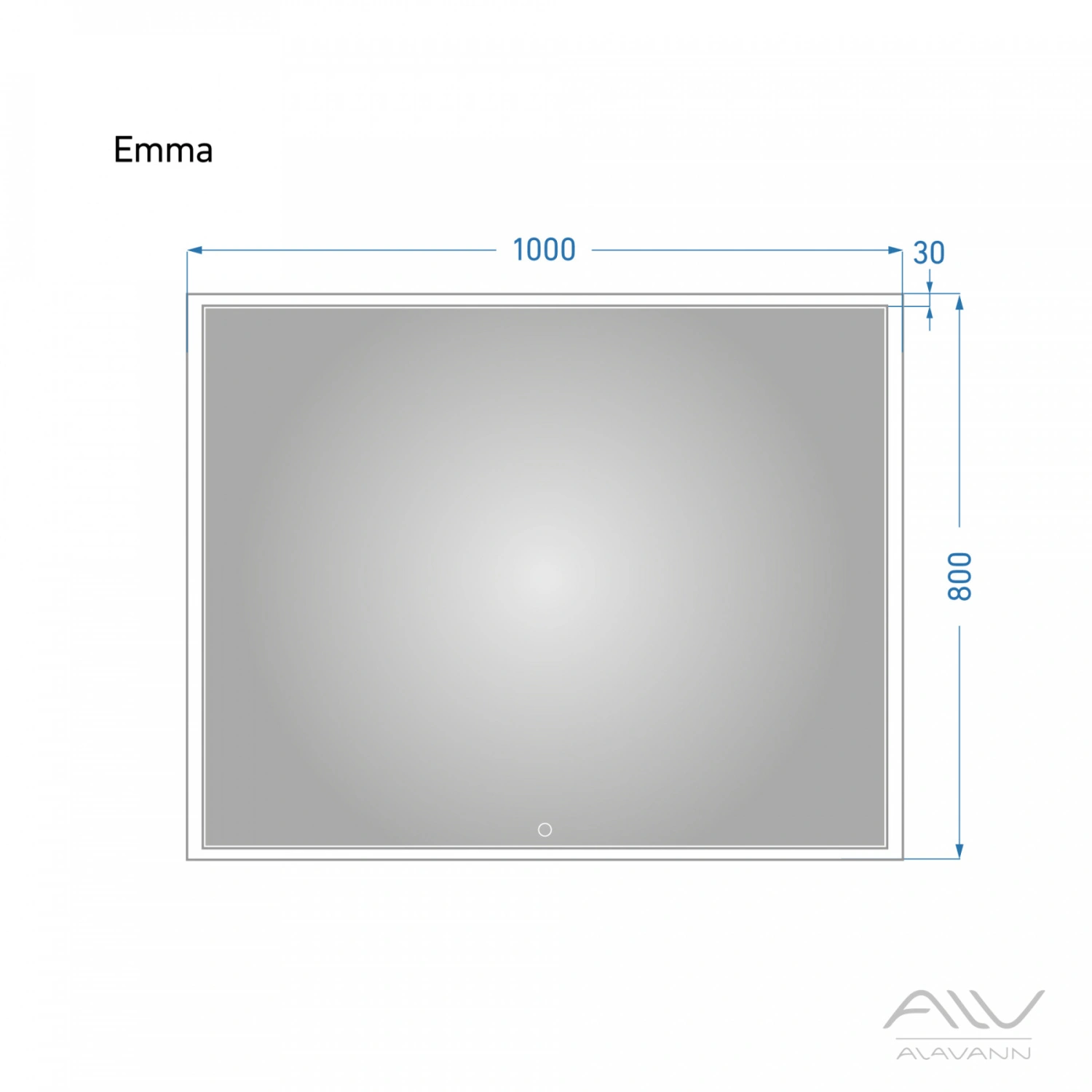 Зеркало Alavann Emma 100 свет, сенсор от магазина Vanna-Vanna.ru!