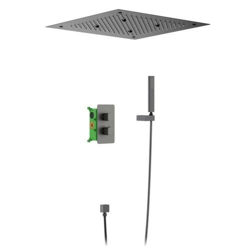 Душевая система встроенная с термостатом Timo Petruma SX-5029/18SM черное золото от магазина Vanna-Vanna.ru!