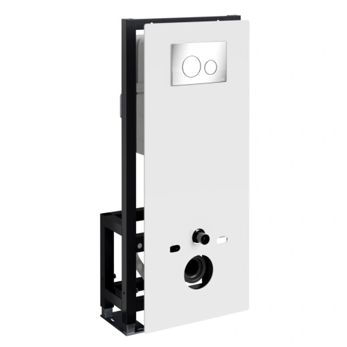 Инсталляция WasserKraft Glan 66TLT.010.ME.WH.CH02 для подвесного унитаза, с кнопкой от магазина Vanna-Vanna.ru!