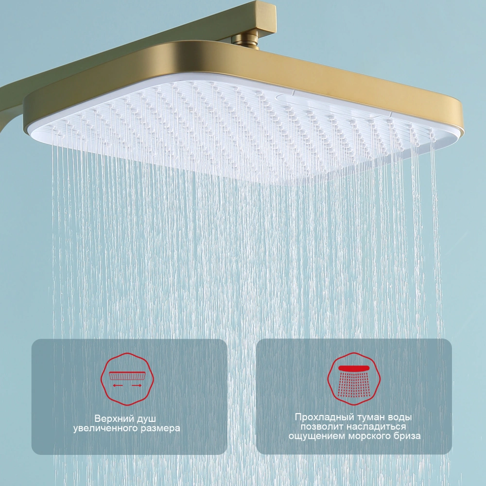 Душевая система Raglo R02.24.03, сатин золотой от магазина Vanna-Vanna.ru!