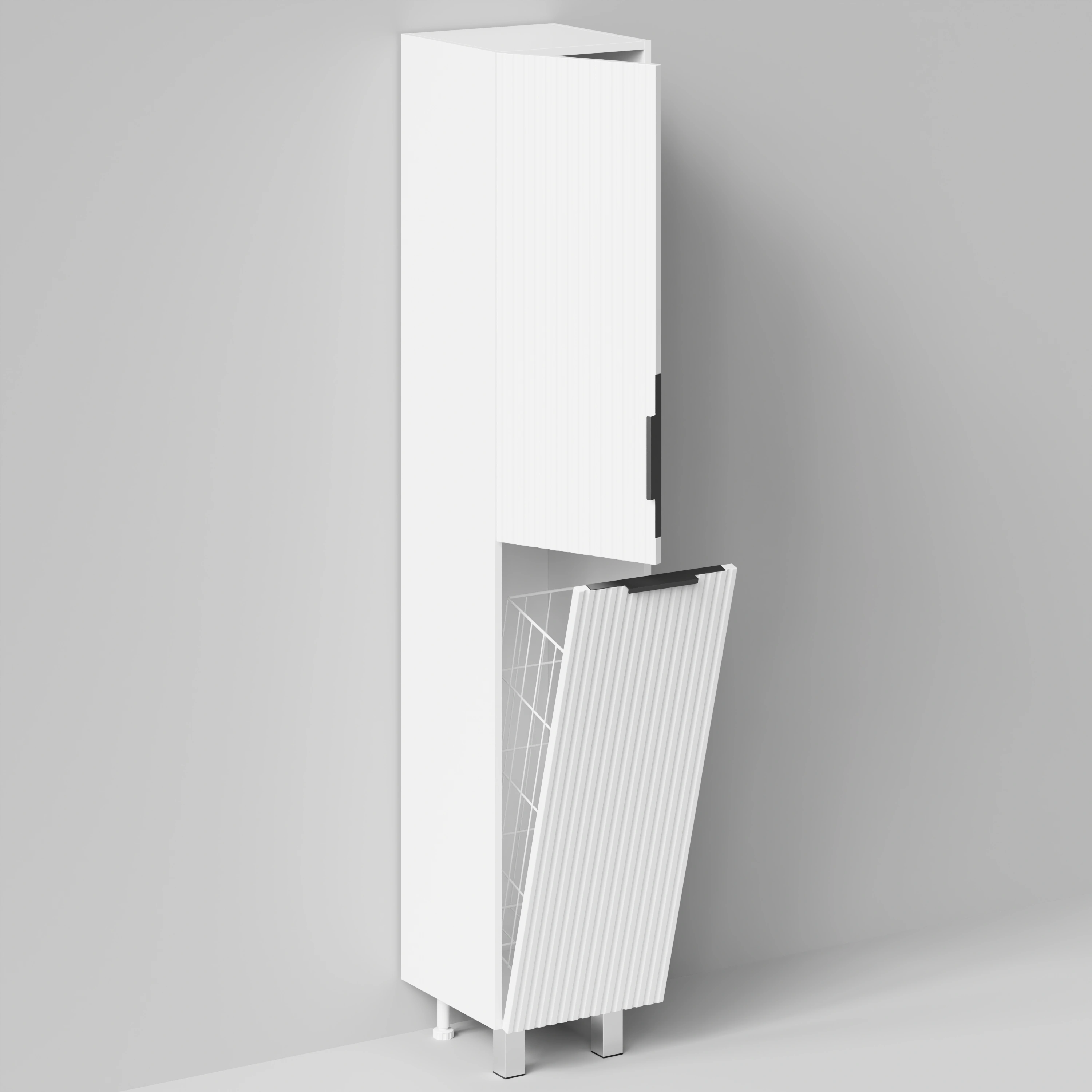 Пенал Vod-ok Дольче 30 L/R, 2 двери, корзина, напольный, белый + 13 цветов от магазина Vanna-Vanna.ru!