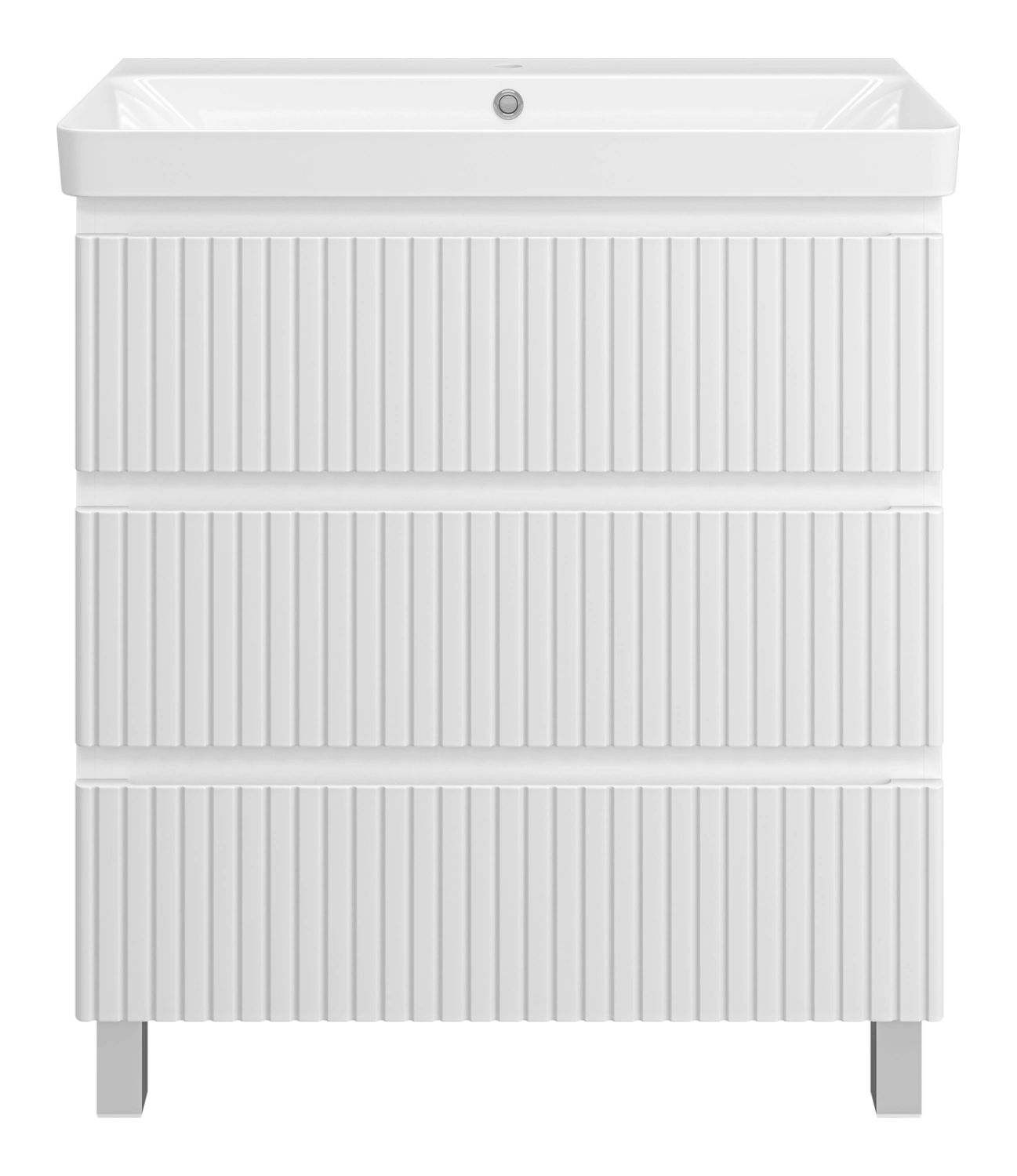 Тумба с раковиной Brevita Victory 80 напольная, белый от магазина Vanna-Vanna.ru!