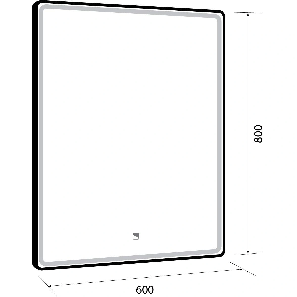 Зеркало Dreja Point 60x80 см, белый от магазина Vanna-Vanna.ru!