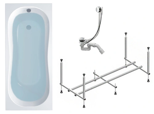 Комплект (3в1) Акриловая ванна TIMO INKA1770 170*70*580+каркас+слив-перелив от магазина Vanna-Vanna.ru!