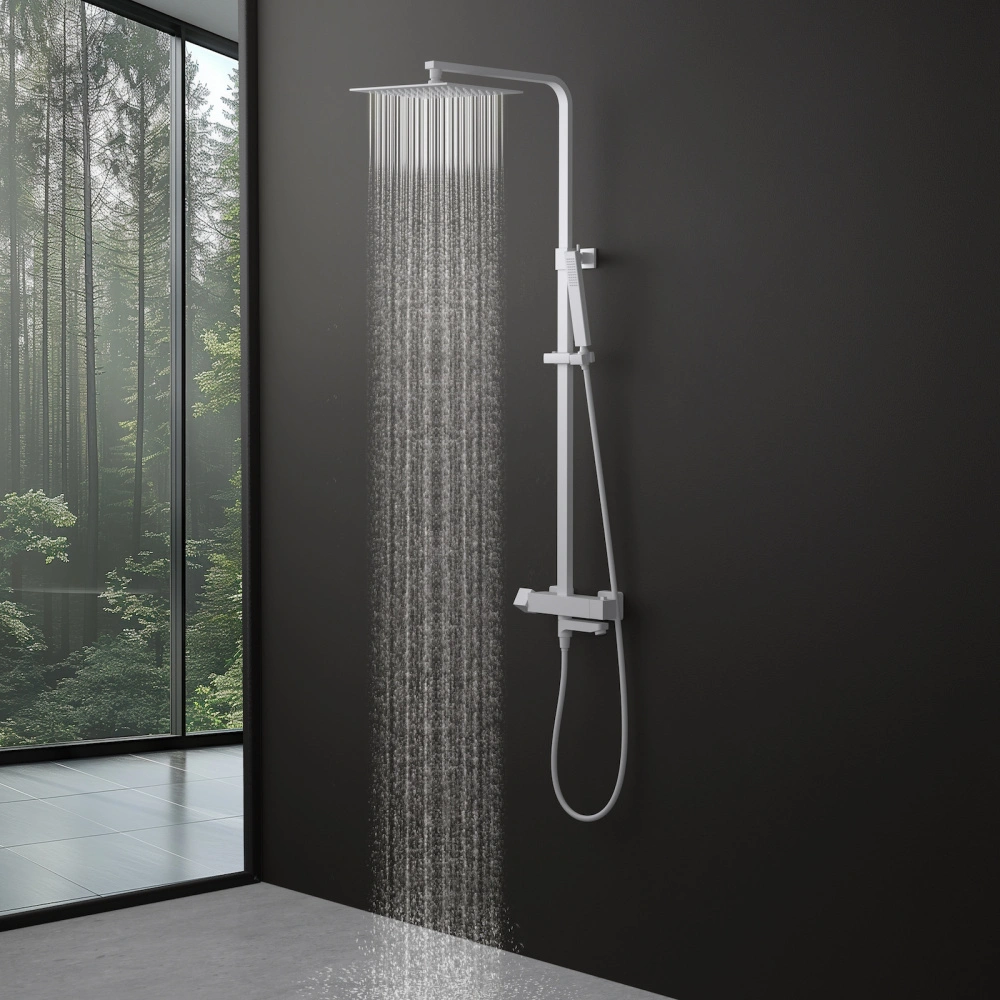 Душевая система с термостатом Timo Tetra-thermo SX-0169/16 белый матовый от магазина Vanna-Vanna.ru!